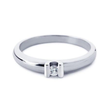 R&C R&C Ring Camille 14k geel/witgoud met 0.05ct SI/R diamant RIN0016S/GG/WG-55