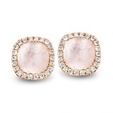 Tirisi Moda TIRISI Oorknoppen Milano Mini Sweeties 18k roségoud met parelmoer en diamant TE9226WQP