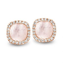 Tirisi TIRISI Oorstekers Milano Sweeties 18k roségoud met Parelmoer en diamant TE9226WQP
