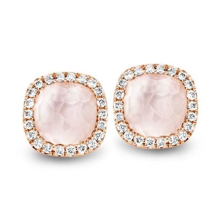 Tirisi TIRISI Oorstekers Milano Sweeties 18k roségoud met Parelmoer en diamant TE9226WQP