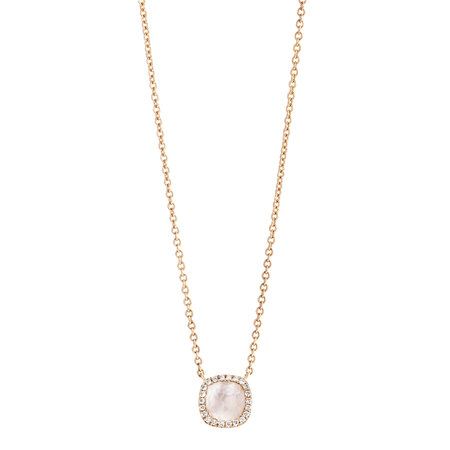 Tirisi Tirisi Milano Mini Sweeties Collier 18k roségoud met parelmoer en diamant TP9152WQP