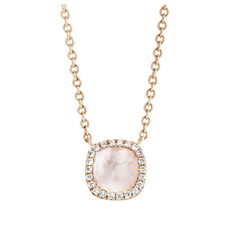 Tirisi Tirisi Milano Mini Sweeties Collier 18k roségoud met parelmoer en diamant TP9152WQP