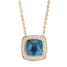 Tirisi Moda Tirisi Milano Tre Collier 18k roségoud met London Blue topaas TP9186LBTP