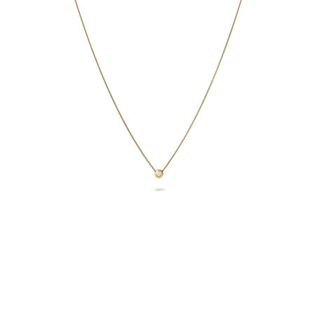 MissSpring Miss Spring C 'est Moi Collier 14k geelgoud met briljant 0.03ct P/W MSC500GG-DI 600502