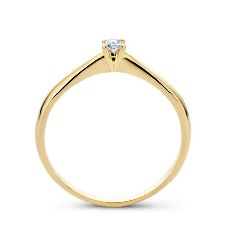 MissSpring Miss Spring Ring MSR525 geelgoud met briljant 0.05ct PW