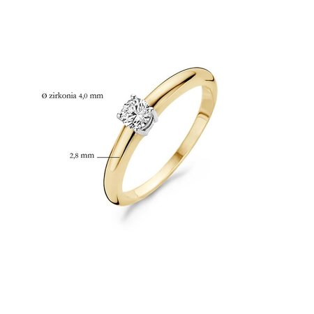 Blush Blush Ring 14k bicolor met zirkonia 1067BZI