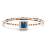 Tirisi Moda Tirisi Armband Milano Tre 18k roségoud met London Blue Topaas TB2147LBTP