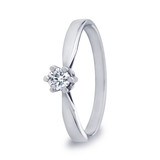 R&C R&C Ring Aumone 14k witgoud met 0.15ct R/Si diamant RIN0029G-0.15SIR