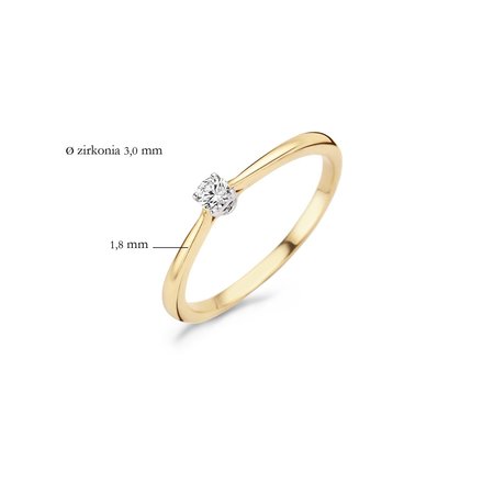 Blush Blush Ring 14k bicolor met zirkonia 1186BZI