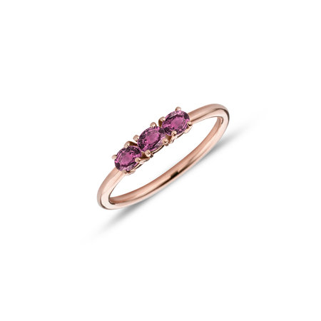 MissSpring Miss Spring Ring MSR702-RG-RT-54 14k Roségoud met 3x toermalijn roze