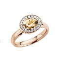 Mrs.Janssen Mrs.Janssen Ring Balance 14k Rosegoud met Morganiet en Diamant 600680