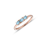 MissSpring Miss Spring Ring MSR702-RG-BT-55 14 Roségoud met 3x blauw topaas