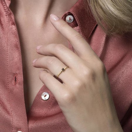 Blush Blush Ring 14k geelgoud met Rookkwarts 1204YSQ