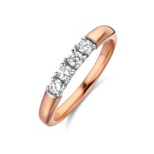 R&C R&C Ring Signature Allaince 18k Bicolor met diamant RIN5107-4-18RG-PW