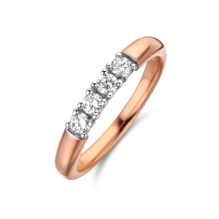 R&C R&C Ring Signature Alliance 18k Bicolor met diamant RIN5107-4-18RG-PW