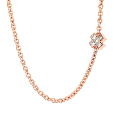 Bron BRON Collier Joy Roségoud 18k met diamant 0.10ct G/VVS-1 8CR440145BR