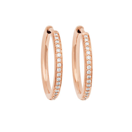 Bron BRON Creolen Lux 18k Roségoud met diamant 7OR477920BR