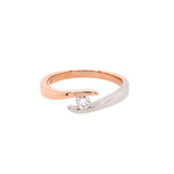 Mrs.Janssen MRS.Janssen Ring 14k bicolour witgouden met rosegouden slagring met diamant 0.25crt G/Si 605232