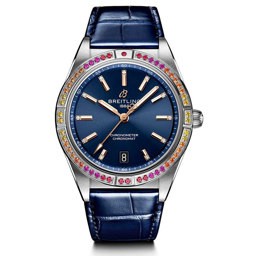 Breitling horloge met een kast in staal, met een wijzerplaat in het blauw  en een diameter van 46 mm AB04451A1C1X1 kopen bij Casteur