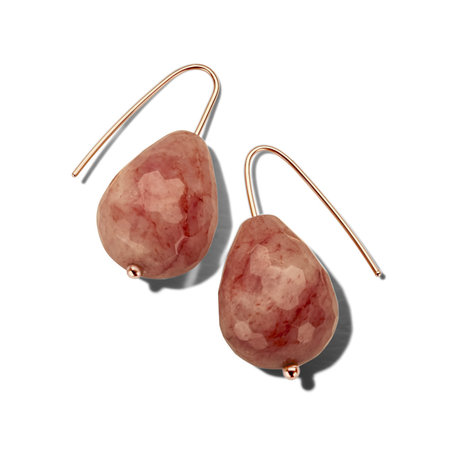 HuisCollectie HuisCollectie  Oorhangers met framboos aventurijn 20 mm 18k rosegoud  600617