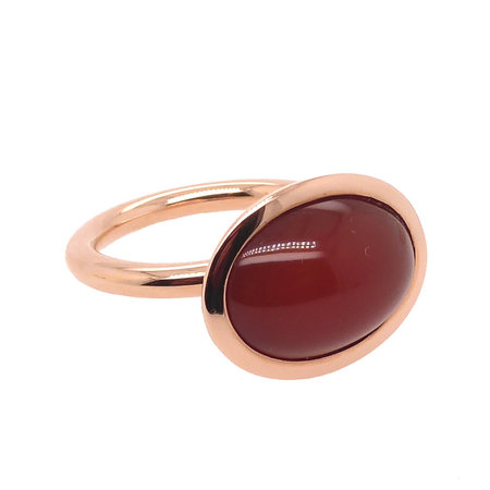 Mrs.Janssen MRS. Janssen Ring 14k Roségoud met Carneool 26093