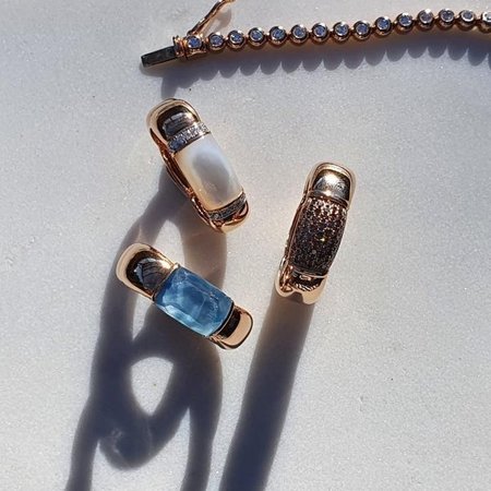 AL CORO AL CORO Ring La Piazza 18k Roségoud met diamant NR824BR