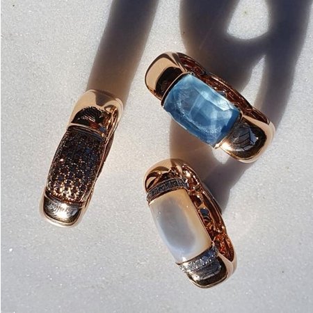 AL CORO AL CORO Ring La Piazza 18k Roségoud met diamant NR824BR