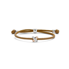 Tirisi Moda TIRISI Armband Kisses leder met bicolor kusje en diamant TM2133NB(2P)