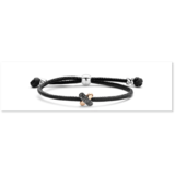 Tirisi Moda TIRISI Moda Armband Kisses leder met Bicolor kusje met Markasiet TM2135BL(2P)