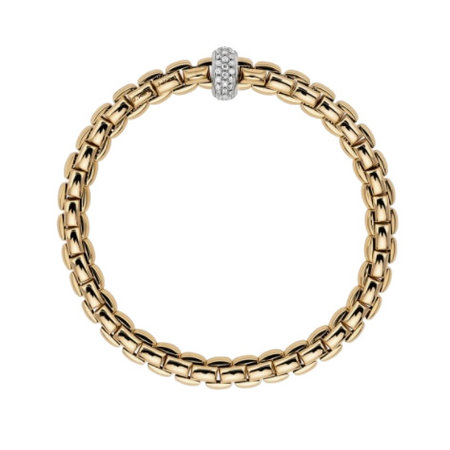 Fope FOPE Armband Flex-It EKA 18k Geelgoud met diamant 721B PAVE