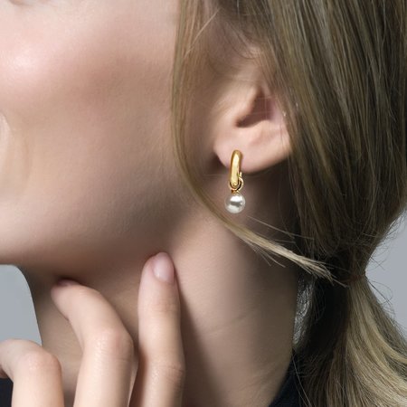 Blush Blush Oorbedels 14k geelgoud met imitatie parel 9046YPW