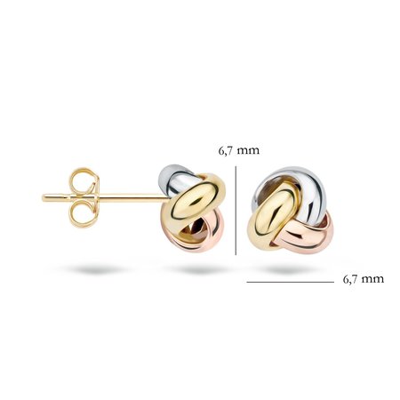 Blush Blush Oorstekers 14k tricolor 7157WYR