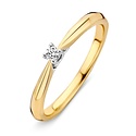 HuisCollectie Mrs.Janssen Ring geelgoud 14k met diamant 0,09ct. 608889