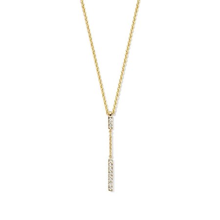 Mrs.Janssen MRS.Janssen Ankercollier geelgoud 14k met diamant 0.06ct 608895