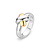 Tirisi Moda TIRISI Moda Ring Kisses Zilver met 18k Geelgoud TM1078(2T)