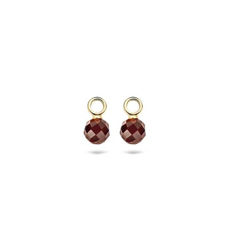 Blush Blush oorbedels 14k geelgoud met smokey quartz 9046YZK