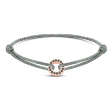 Minitials Minitials Circle of love Armband 18k roségoud met zwarte diamant 609357