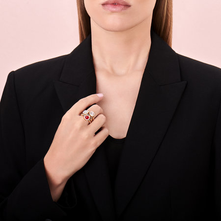 Tirisi Tirisi Milano Mini Sweeties Ring 18k Roségoud met parelmoer en diamant TR9624WQP