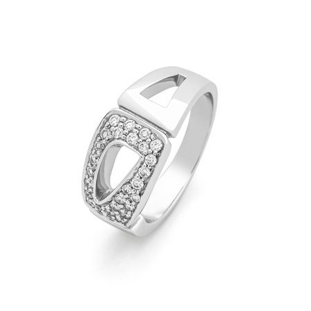 HuisCollectie HuisCollectie Ring 14k Witgoud met 0.33ct W/VSI diamant mt 17 -602192