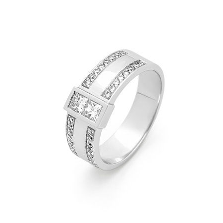 HuisCollectie HuisCollectie Ring 14k Witgoud met diamant 0.63 ct  G/VSI -7236