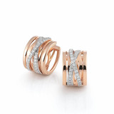 AL CORO AL CORO Creolen Serenata 18k Roségoud met diamant NE424R