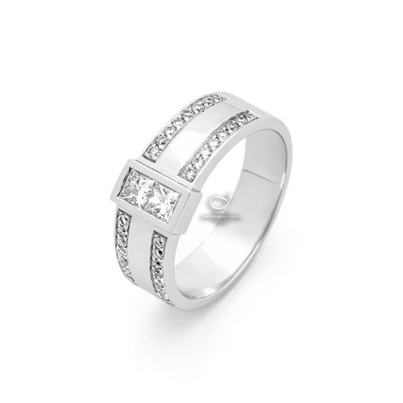 HuisCollectie HuisCollectie Ring 14k Witgoud met diamant 0.63 ct  G/VSI -7236