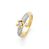 HuisCollectie HuisCollectie Ring 14k Geelgoud met 0.57ct G/ Si diamant 10093