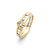 HuisCollectie HuisCollectie Ring 14k Geelgoud met diamant totaal 0.70ct TW/VVS  mt 55 - 2101