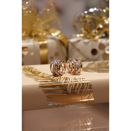 AL CORO AL CORO Creolen Serenata 18k Roségoud met diamant NE424R