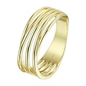 Mrs.Janssen MRS. JANSSEN 14k geelgouden fantasie ring met banen 609172