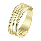 Mrs.Janssen MRS. JANSSEN 14k geelgouden fantasie ring met banen 609172