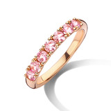 R&C R&C Ring Romance 14krt Roségoud met roze saffier 607938