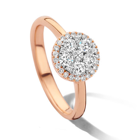 HuisCollectie HuisCollectie Ring 18k Roségoud met diamant 609291
