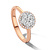 HuisCollectie HuisCollectie Ring 18k Roségoud met diamant totaal 0.56ct TW/VS 609291